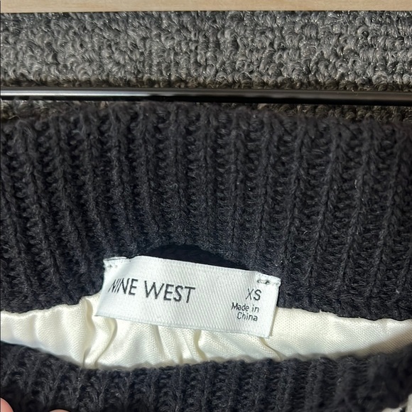 Nine West Crocheted Fitted Black and White Knit Skirt, Womens XS - Picture 4 of 7